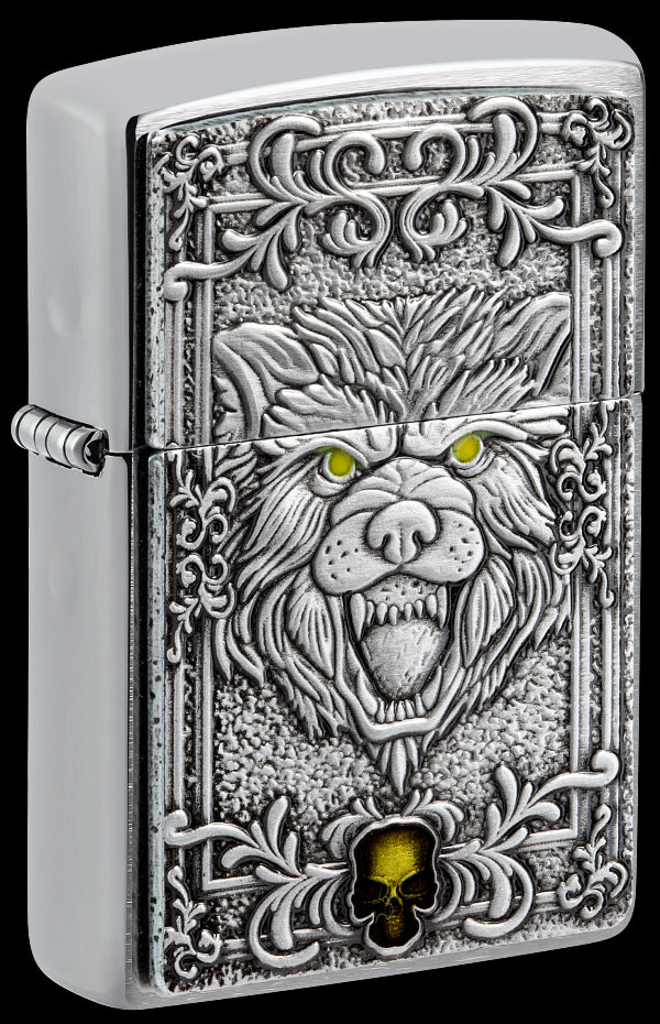 Zippo vžigalnik 48690 Fierce Wolf Emblem
