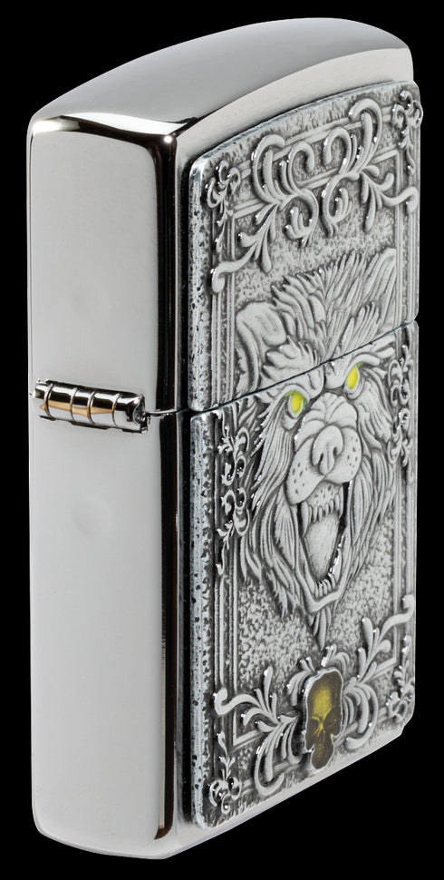 Zippo vžigalnik 48690 Fierce Wolf Emblem
