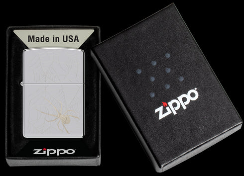 Zippo vžigalnik 48767 Spider Web High Polish Chrome