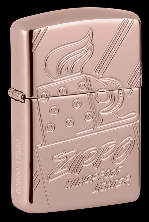 Zippo vžigalnik 48768 Script Collectable 2023 Armor High Polish Rose Gold