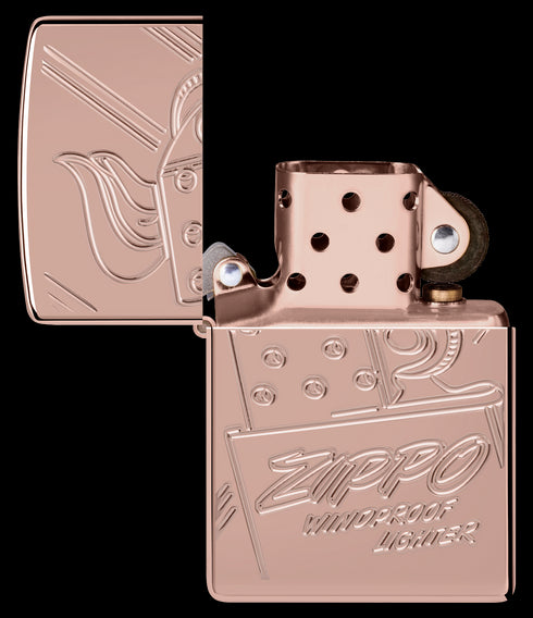 Zippo vžigalnik 48768 Script Collectable 2023 Armor High Polish Rose Gold