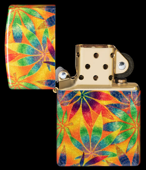 Zippo vžigalnik 48776 Cannabis Tumbled Brass
