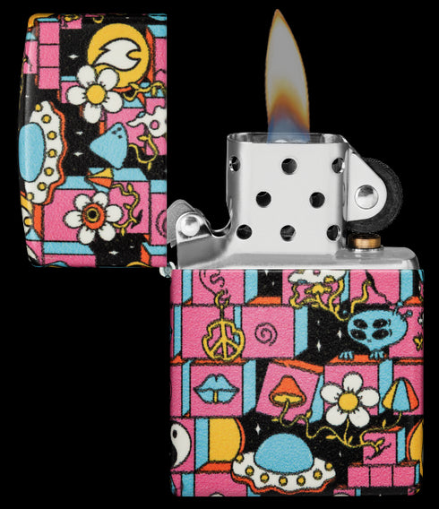 Zippo 48779 vžigalnik Abstract Pink, Glow in the Dark