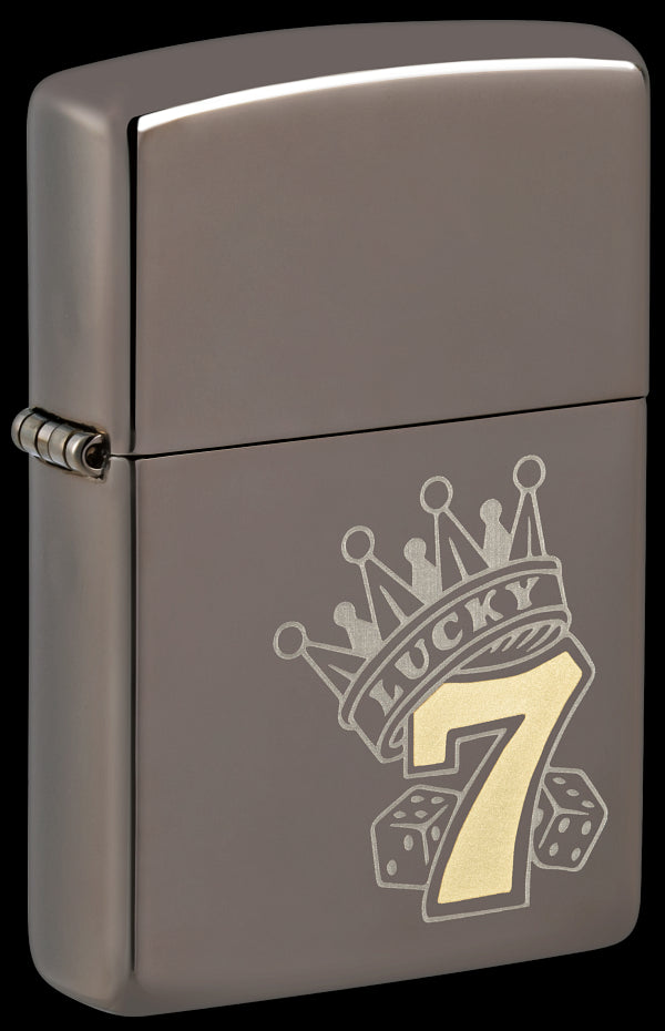 Zippo 48913 vžigalnik Lucky 7, Black Ice