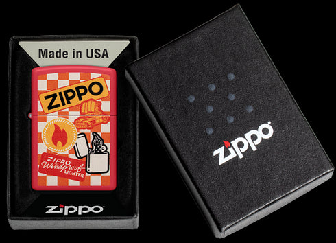 Zippo 48998 vžigalnik Retro Zippo Ad, Red Matte