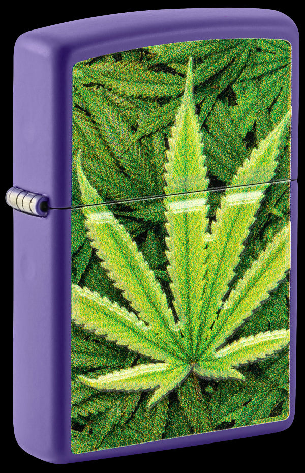 Zippo 49790 vžigalnik Cannabis, Purple Matte
