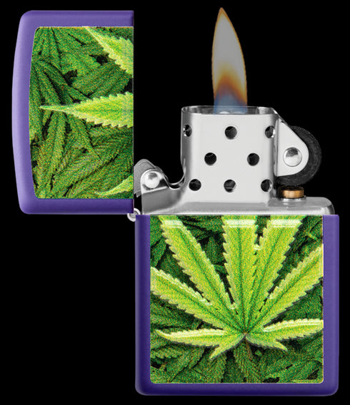 Zippo 49790 vžigalnik Cannabis, Purple Matte