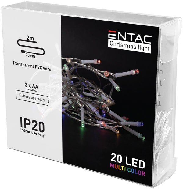 Entac 978680 Novoletne lučke 20 LED 2.3 m 3xAA