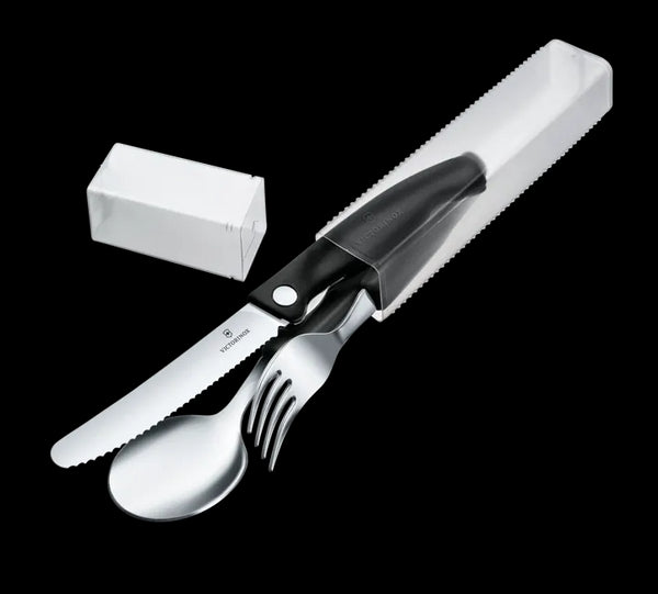 Victorinox 6.7192.F3 Set 3v1 - nazobčan nož, žlica in vilica