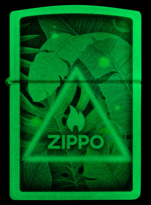 Zippo vžigalnik 60.006.871 Triangle Leaves, Glow in the Dark
