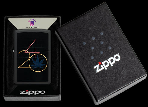 Zippo vžigalnik 60.006.904 Cannabis 420 Black Light