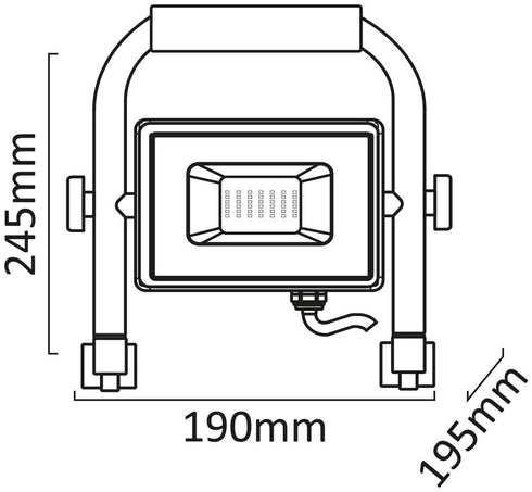 Reflektor na podstavku Slim LED SMD 30W NW 4000K 1,5m ABLRSFLNW-30W