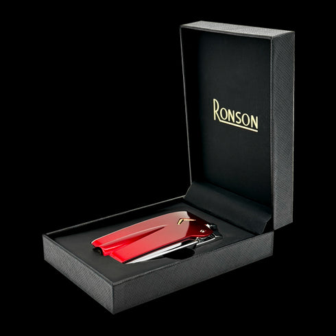 Ronson 100005 Vžigalnik plinski Premier Vareflame rdeč