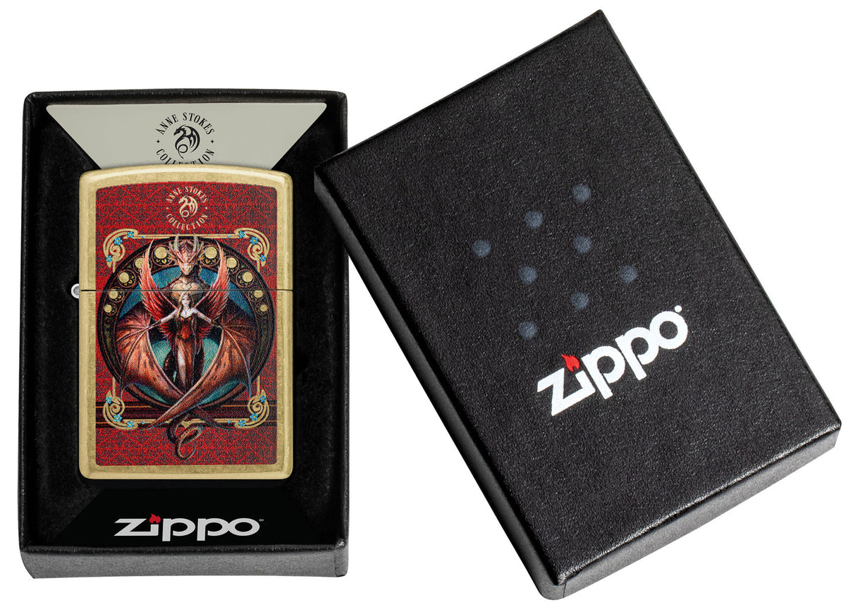 Zippo 46689 vžigalnik Fire Dragon & Woman by Anne Stokes