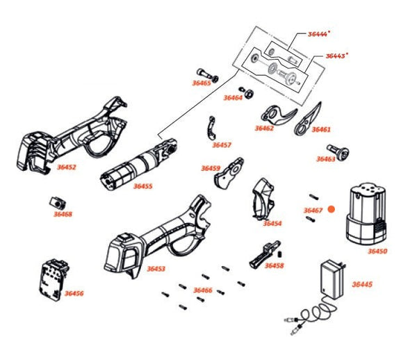 Ausonia 36467 Vijak za pokrov rezila za škarje Work-it 30 (31815)
