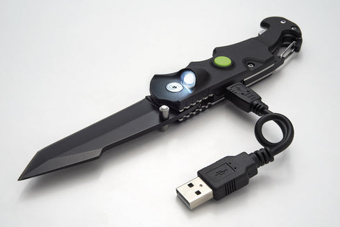 Ausonia 24126 Zložljiv žepni nož z LED lučko, 20 cm