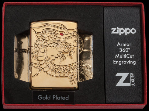 Zippo vžigalnik 29265 Golden Asian Dragon Armor®