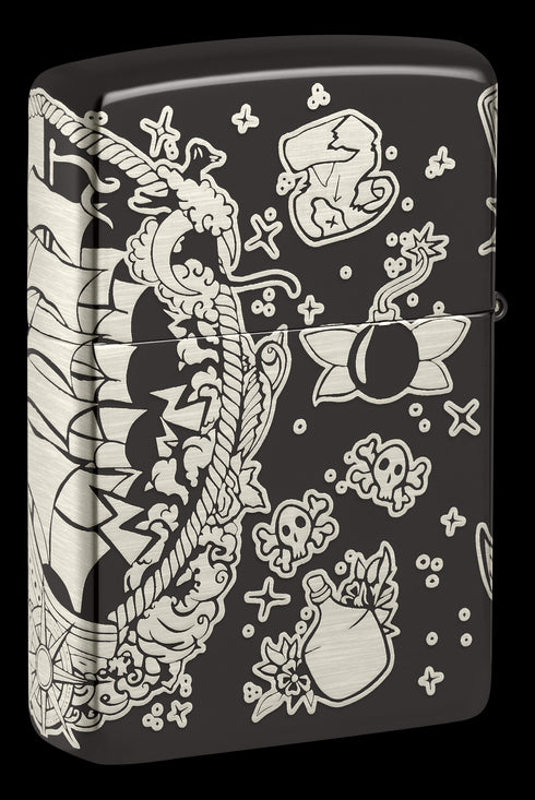 Zippo vžigalnik 48398 Tattoo Pirates