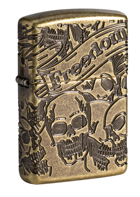 Zippo vžigalnik 49035 Freedom Skull
