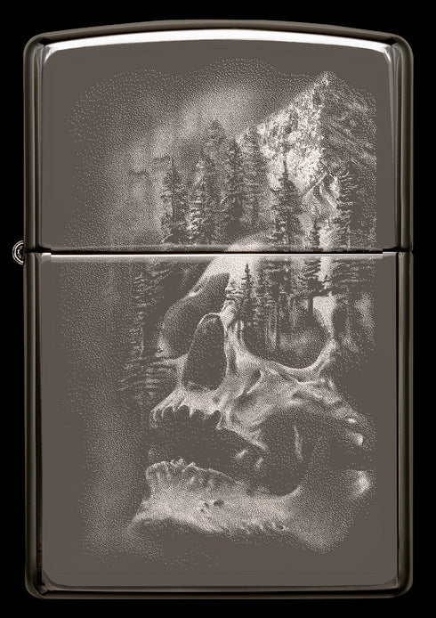 Zippo vžigalnik 49141 Skull Mountain Black Ice®