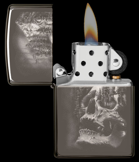 Zippo vžigalnik 49141 Skull Mountain Black Ice®