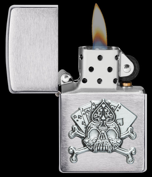 Zippo vžigalnik 49293 Card Skull Emblem