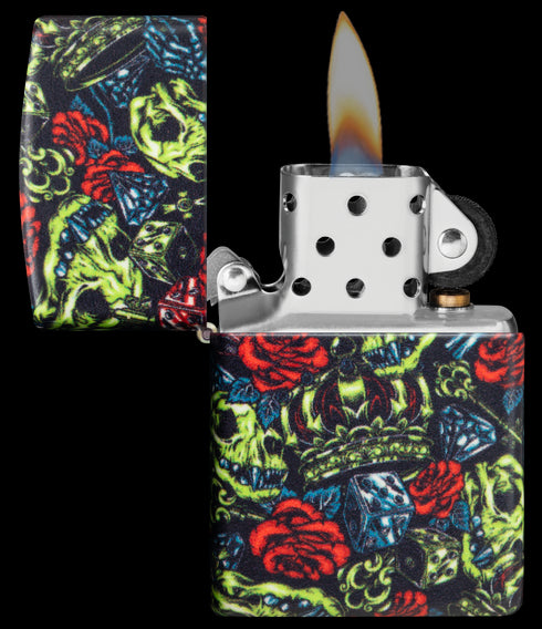 Zippo vžigalnik 49696 Skull Crown