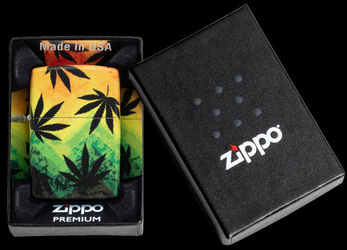 Zippo vžigalnik 49806 Rasta Cannabis