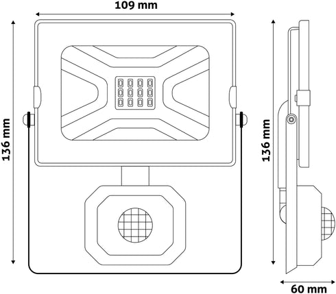 Avide 08984 Reflektor s senzorjem SMD LED 10W NW 800 lm