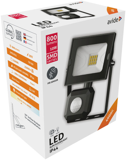 Avide 08984 Reflektor s senzorjem SMD LED 10W NW 800 lm