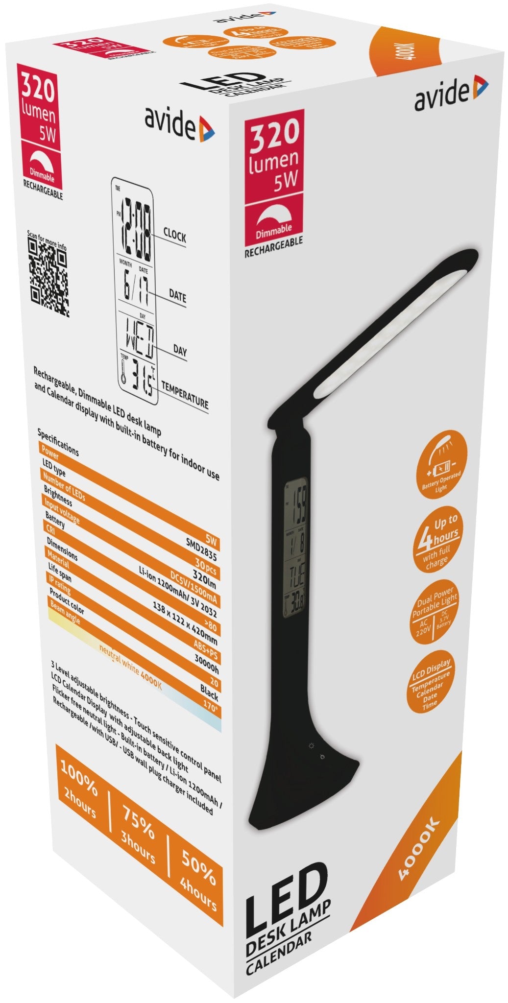 Avide 920726 Namizna svetilka Calendar LED 5W
