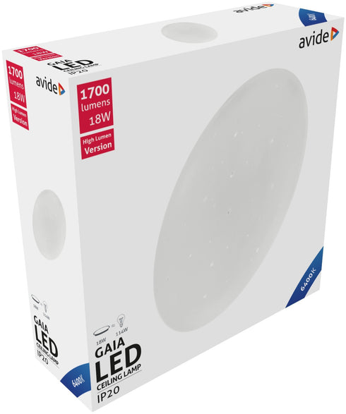 Avide 927565 Stropna svetilka Gaia LED 18W 6400K 1700 lm