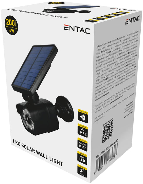Entac 83608 Svetilka solarna in lažna kamera LED