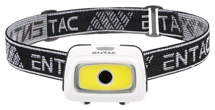 Entac 988122 Naglavna svetilka XPE + COB LED 5+3W 120m 140 lm, Bela