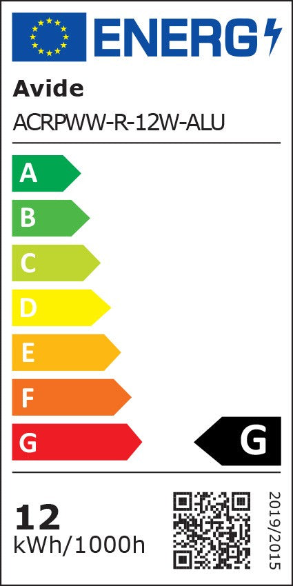 Avide 281192 Vgradna stropna svetilka LED Okrogla 12W WW 940 lm
