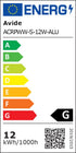 Avide 281239 Vgradna stropna svetilka LED 12W WW 940 lm