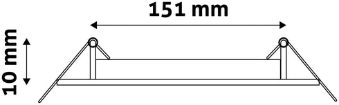 Avide 930008 Vgradna stropna svetilka LED Saten 12W 4000K 950 lm