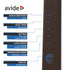 Avide 280584 Svetilka namizna LED Office Leather Calendar 6W CCT