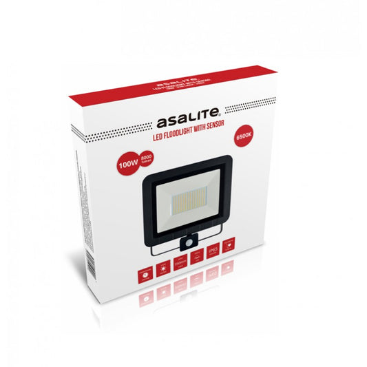 Asalite ASAL0136 Reflektor s senzorjem LED 100W 6500K 8000 lm