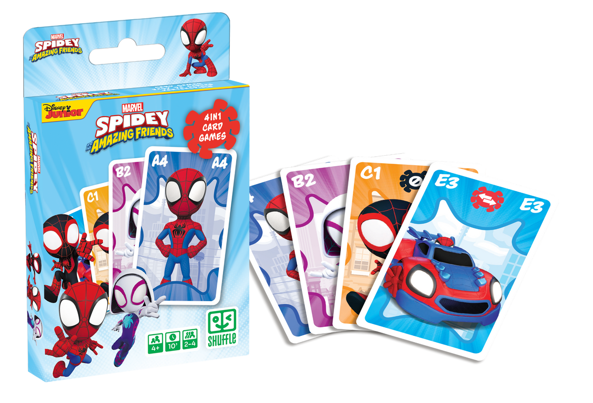 Cartamundi 108645992 Karte 4v1: Marvel Spiderman in Prijatelji