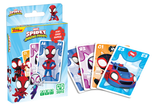 Cartamundi 108645992 Karte 4v1: Marvel Spiderman in Prijatelji