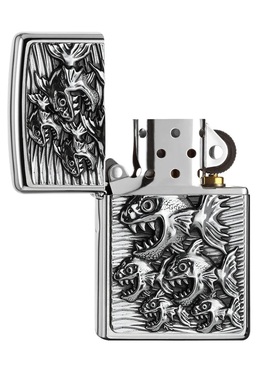 Zippo vžigalnik 2.006.881 Piranhas Comic Emblem