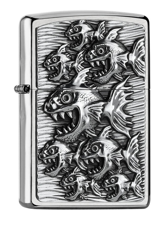 Zippo vžigalnik 2.006.881 Piranhas Comic Emblem