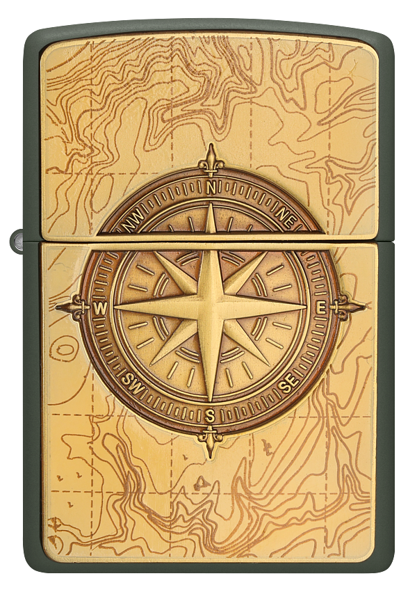 Zippo 2.008.093 vžigalnik Topographic Compass, Emblem