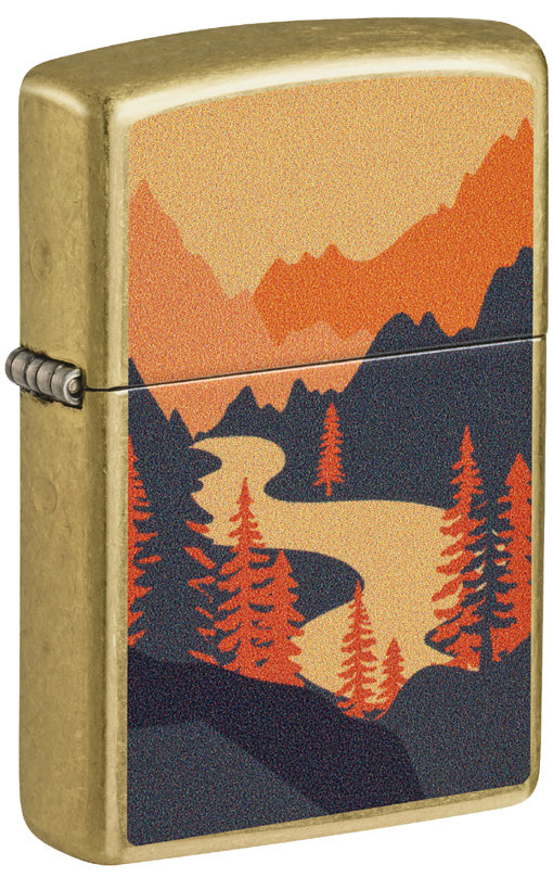 Zippo 46811 vžigalnik Nature Landscape, Street Brass