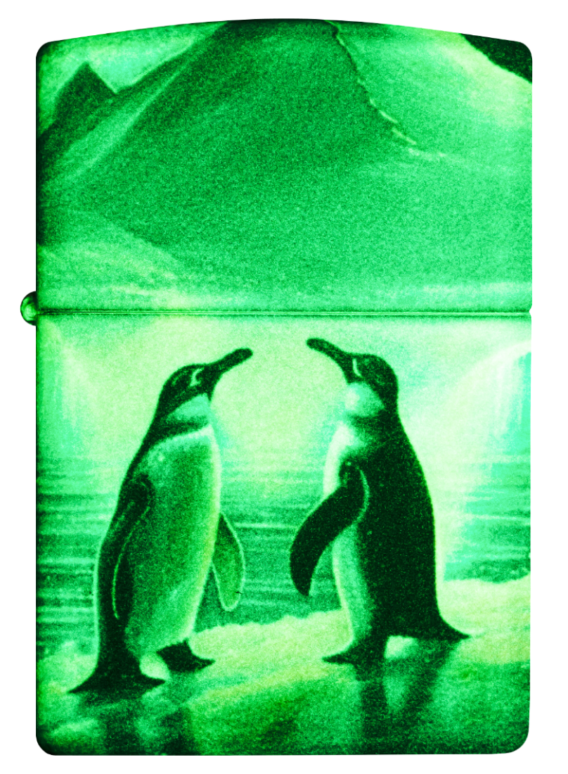 Zippo vžigalnik 46014 Penguins, Glow in the Dark