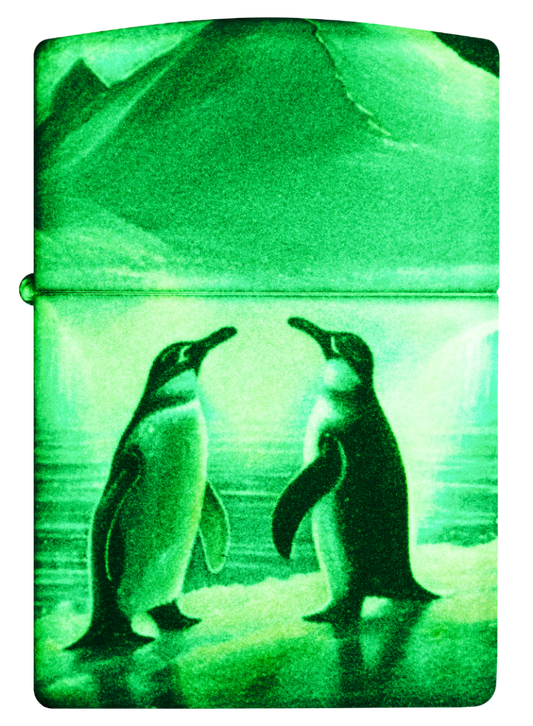 Zippo vžigalnik 46014 Penguins, Glow in the Dark