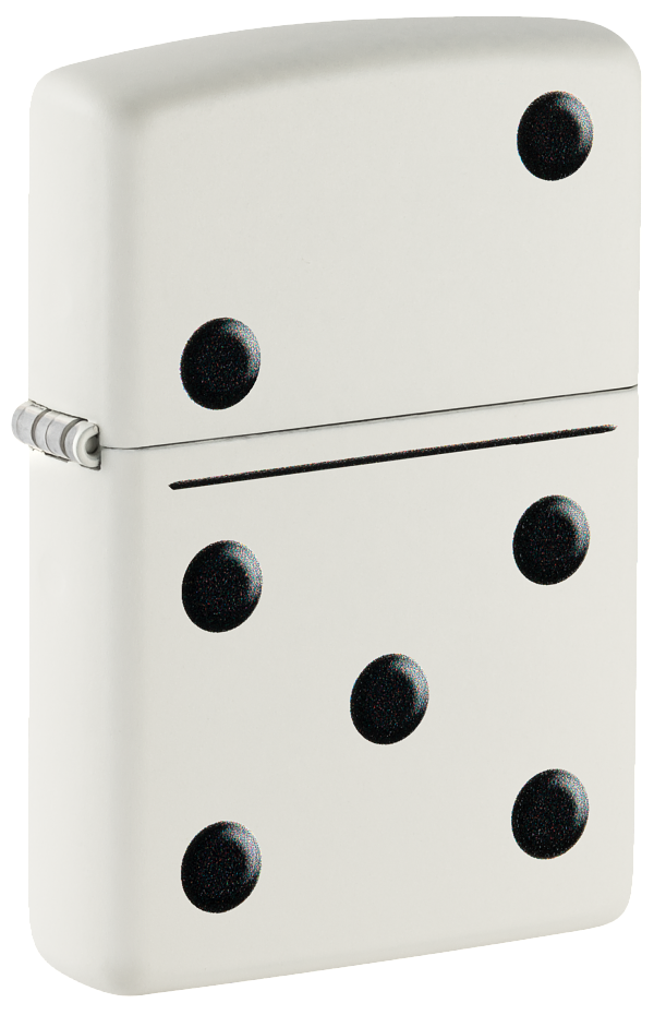 Zippo 46159 vžigalnik Dominos, White Matte