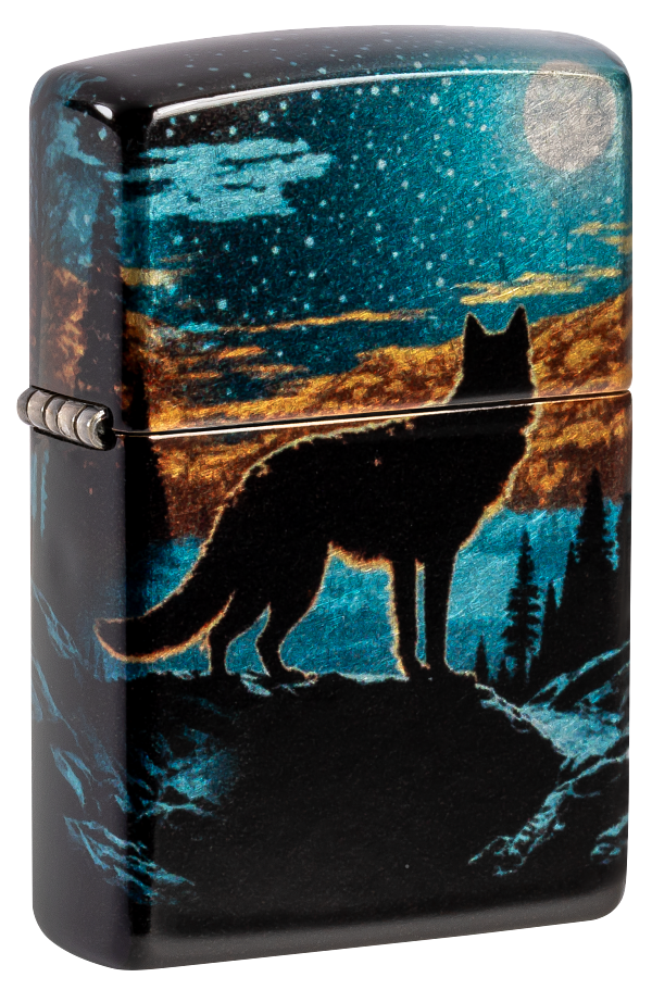 Zippo 46252 vžigalnik Wolf in Nature, 540 Tumbled Chrome