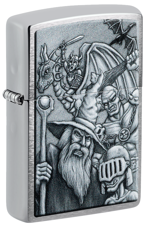 Zippo 46579 vžigalnik Mystical Beings LOTR Based, Brushed Chrome